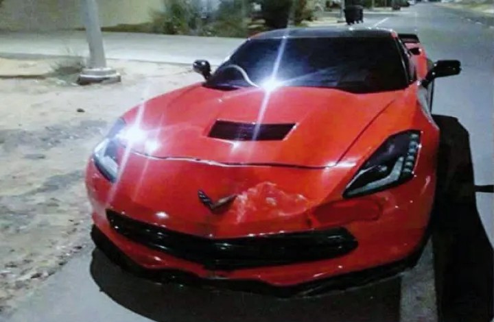 Chevrolet Corvette ZR1 before repair