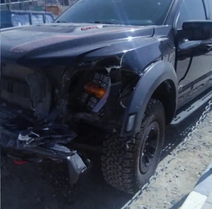 Ford F-150 Raptor before repair