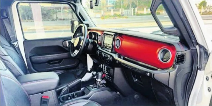 Jeep Wrangler Rubicon (interior) after repair